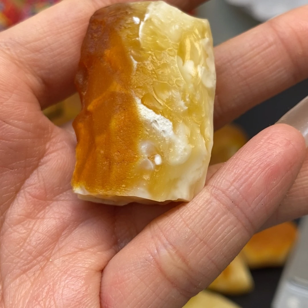 定制琥珀未镶嵌呼**哧纯天然蜜蜡原石定制不退不换