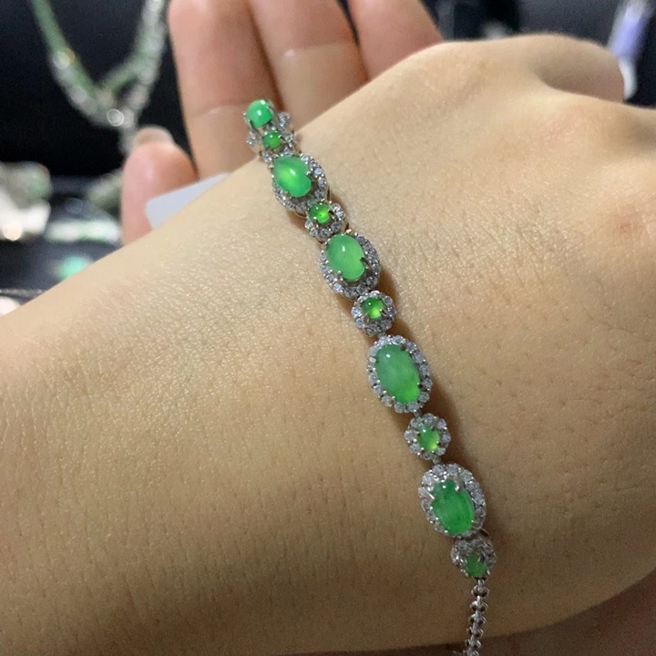 柿****翡翠银S925镶嵌戒指