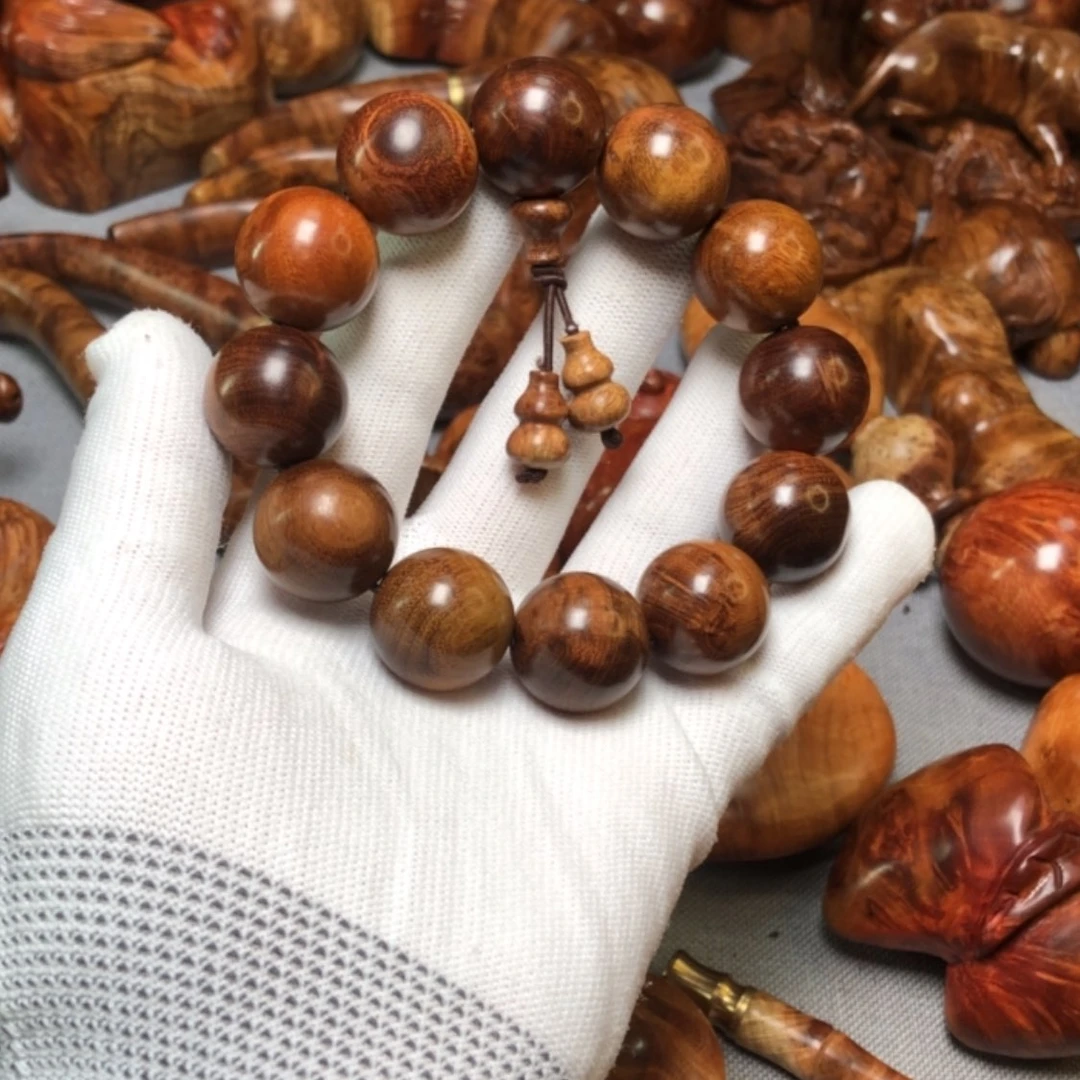 【闪购商品】木麻梨疙瘩火琉璃手把件