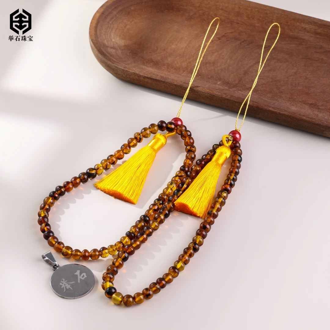 【举石精选】X0626-013-069琥珀挂件（一件/多样性发/约6mm）M