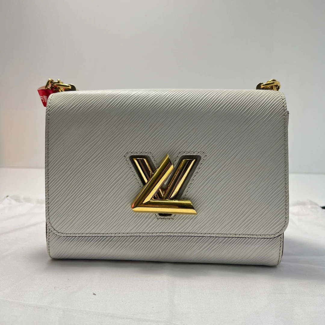 99新 LouisVuitton/路易威登 拼色金扣中号twist/斜挎包