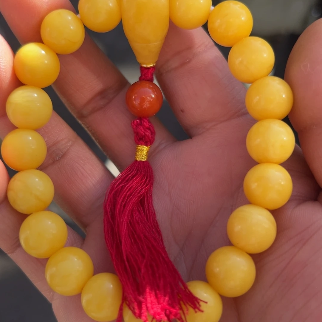 琥珀未镶嵌手链拉萨强扎西藏传推荐一件