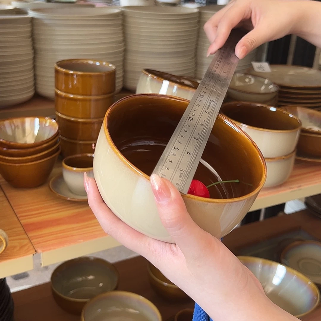 新骨瓷107微瑕曼谷棕6寸钵钵碗