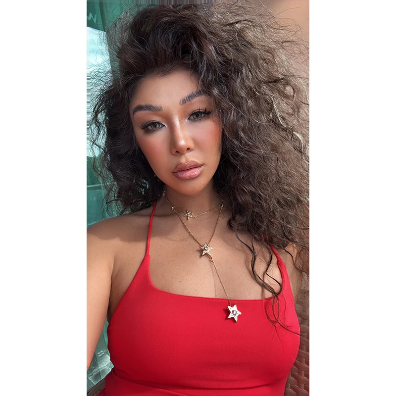 铜合金项链 （小溪家）星星叠戴项链双层长款高级气质五角星吊坠