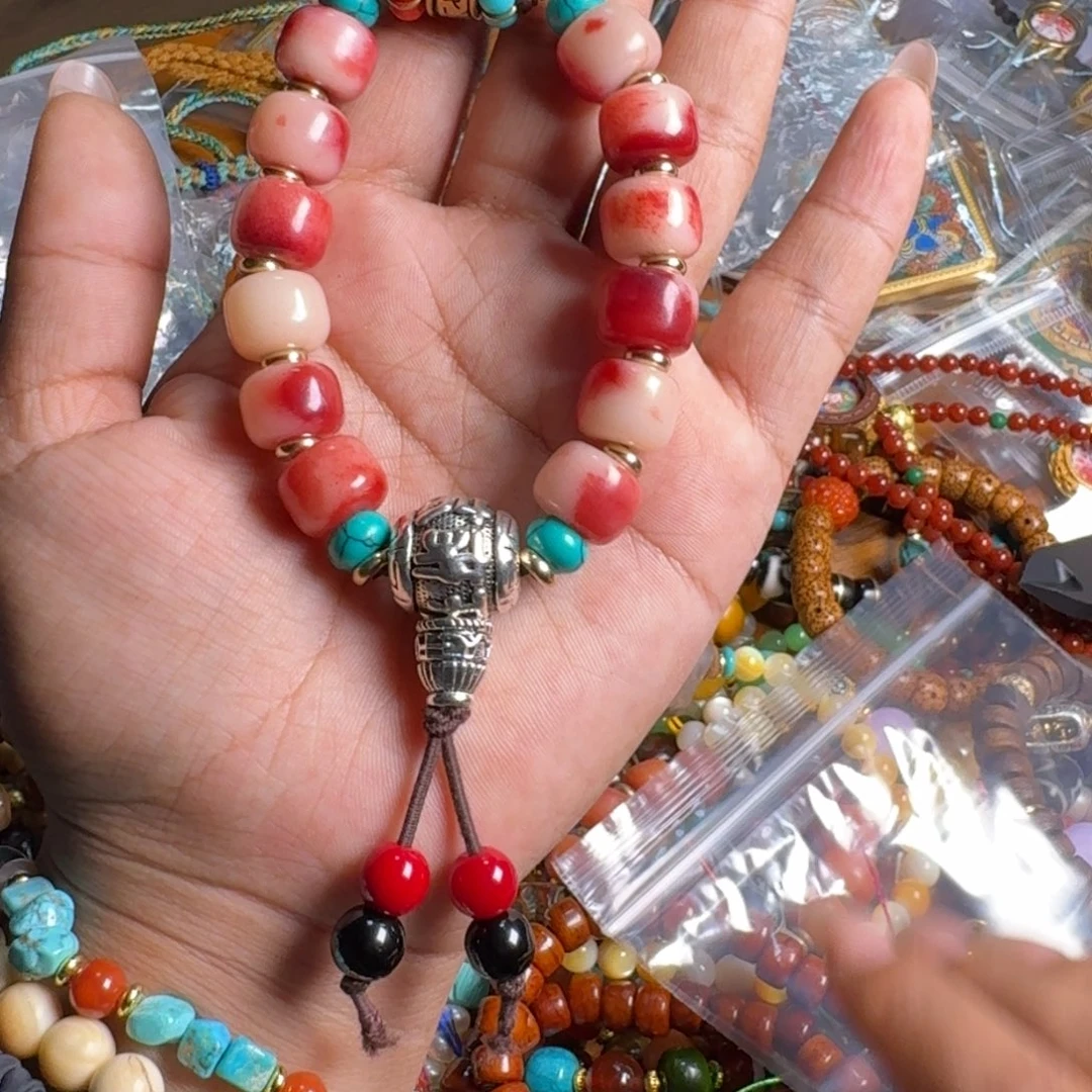 泥塑禾**玩藏式风格彩绘泥塑擦擦