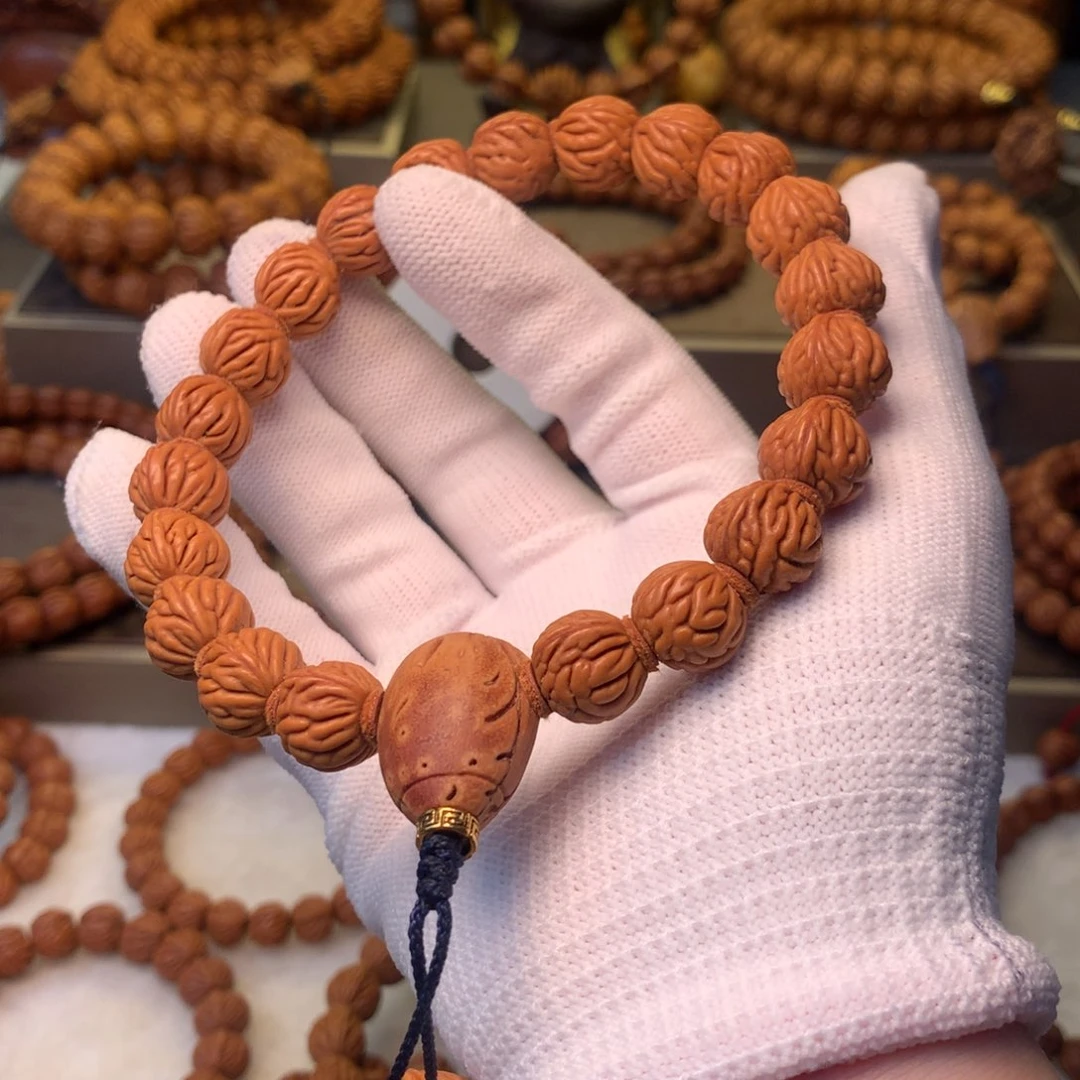 桃核手串秦岭龙纹