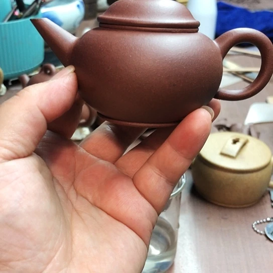 用***3茶壶紫砂微瑕半手小水平
