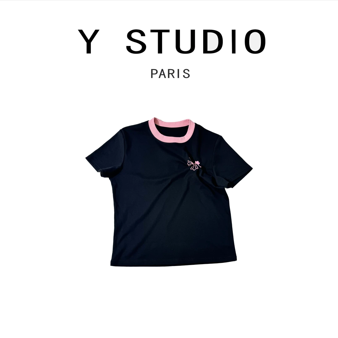 【大妮专属】【樱花树下】新款百搭圆领短袖T恤女BU2025C227