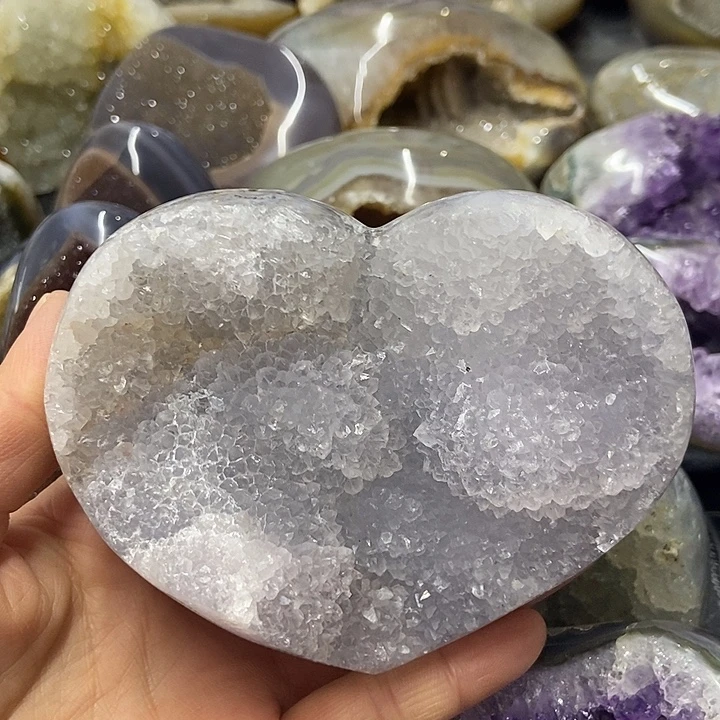 珠宝半成品水晶未镶嵌白晶心