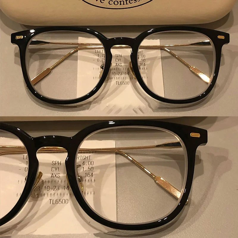 小红书同款眼镜复古有度数女素颜显白近视镜学生火爆高颜值黑框