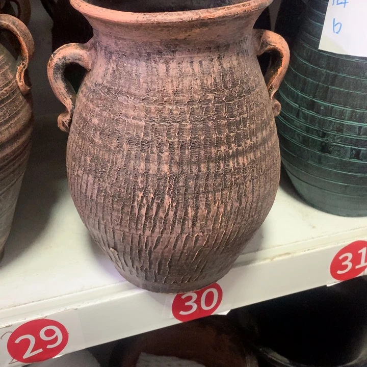 【闪购商品】红陶粗糙盆默认打孔高24口14