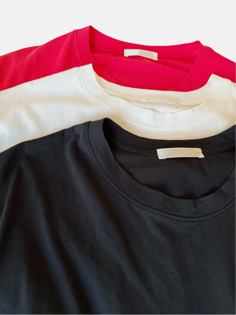 三色棉质中款体恤