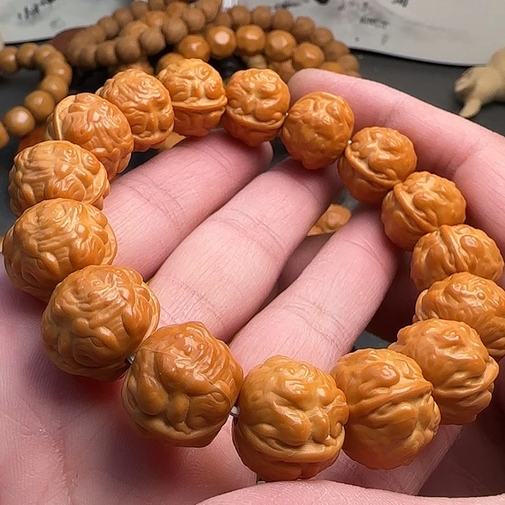 猴头核桃手串全品龙炎大金蟾尺寸17mm
