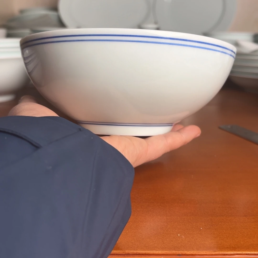 碗7英寸蓝线广口碗