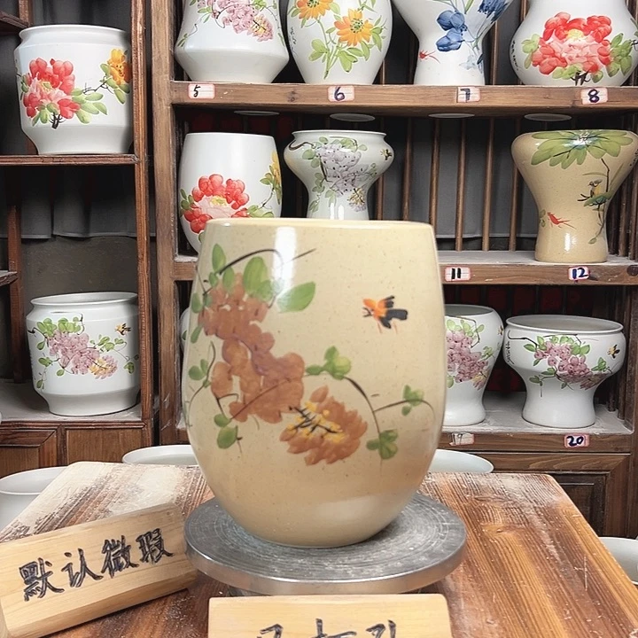 摆件但盆陶泥紫藤款陶瓷陶瓷