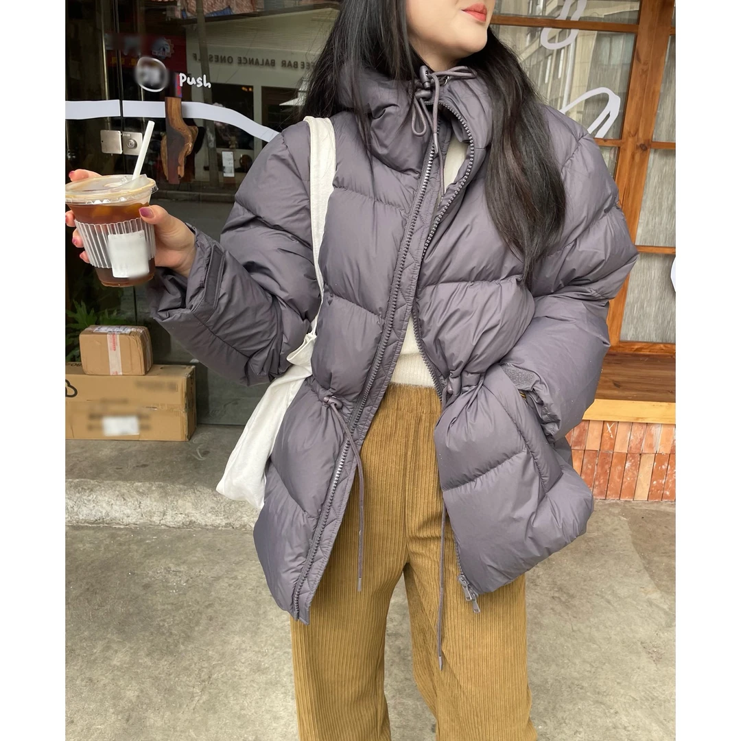 直播 韩国女装收腰连帽外套