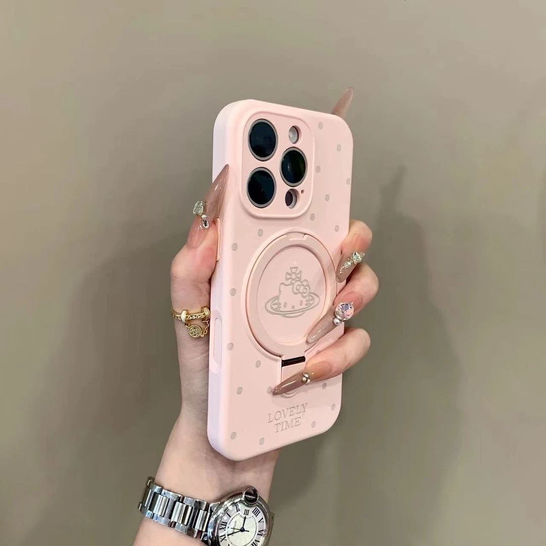 Kitty猫星球波点磁吸支架适用iPhone16max手机手机手机壳苹果13