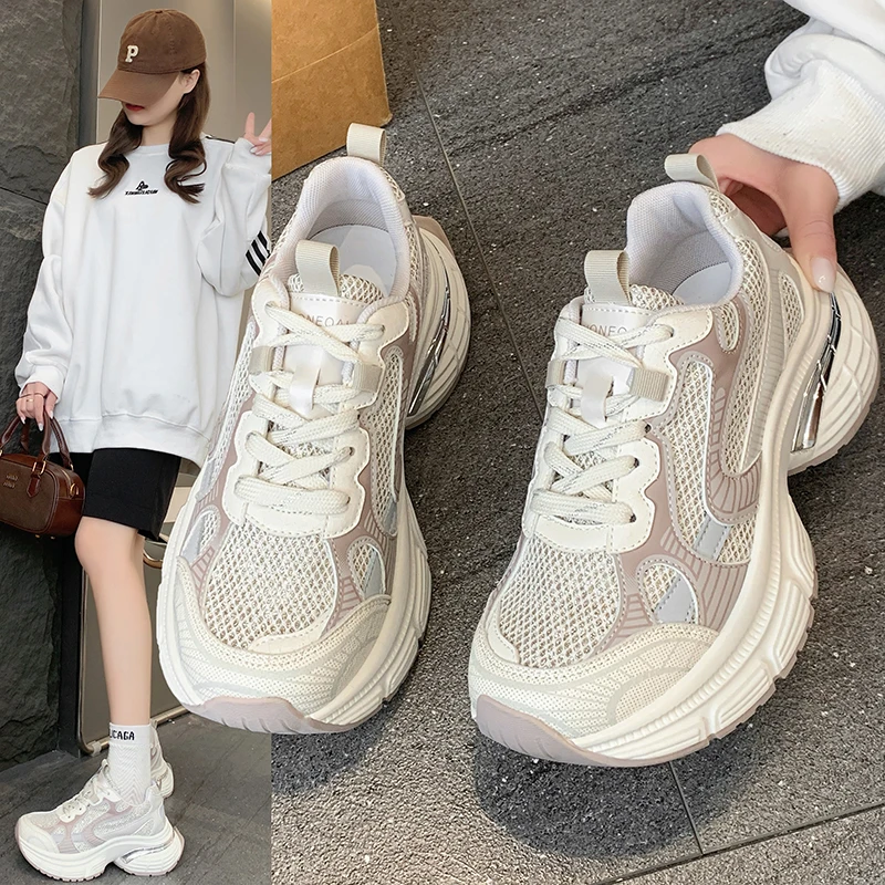 百搭春季新款韩版时尚百搭休闲鞋显瘦显高厚底通勤时尚休闲鞋