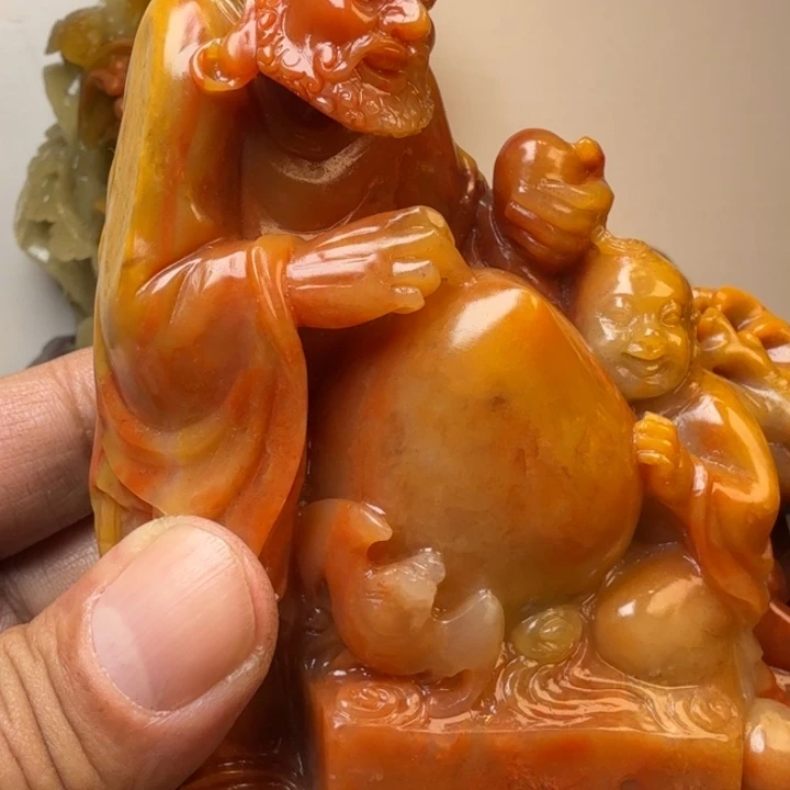 西***叔寿山石寿山石工艺品摆件艺术品