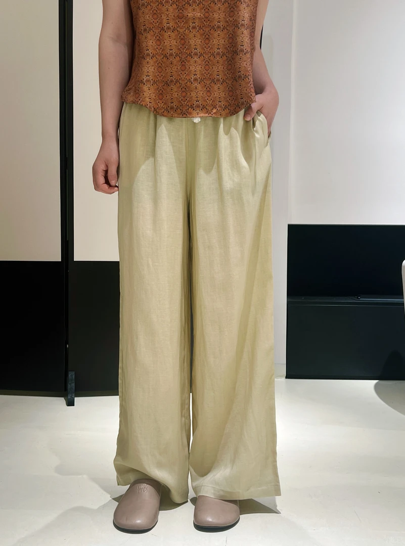 韩系简约天丝亚麻休闲裤/15X-ORL9739