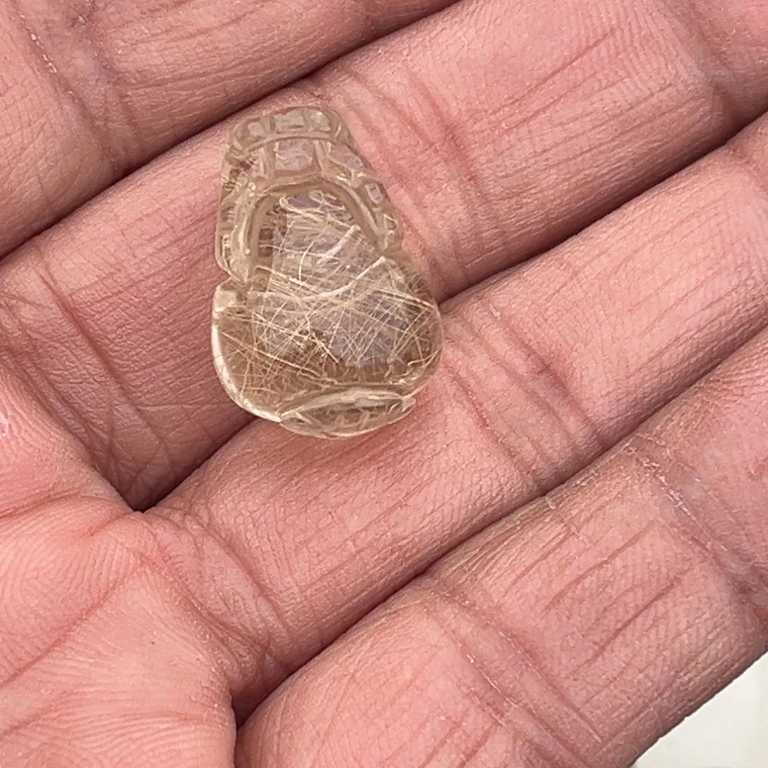 烟晶戒指银S925镶嵌觐*发晶貔貅