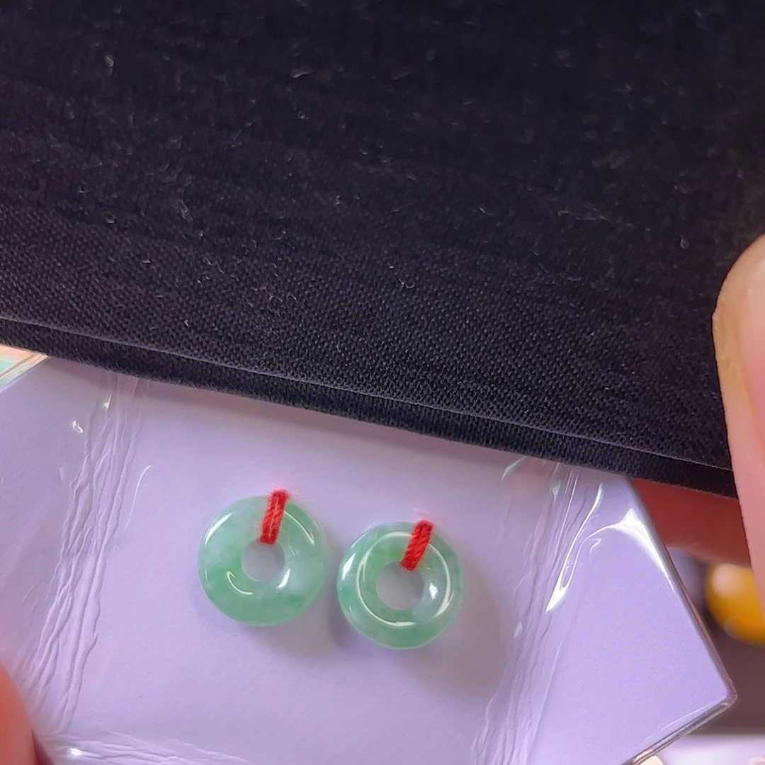 翡翠未镶嵌耳饰圈圈