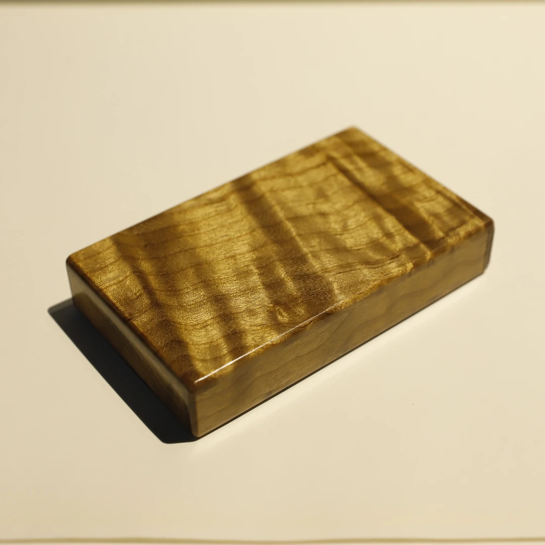 金丝楠阴沉水波纹随身小香盒  yan盒10cm/7cm/2.2cm