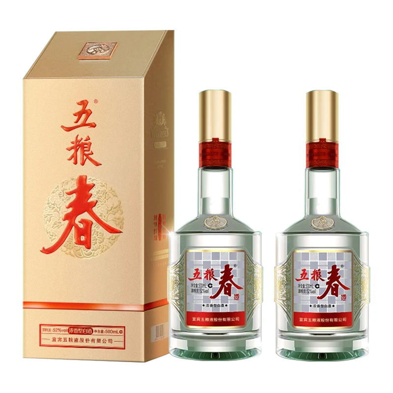 五粮液出品五粮春第二代浓香型优级白酒送礼口粮52度52度500ml