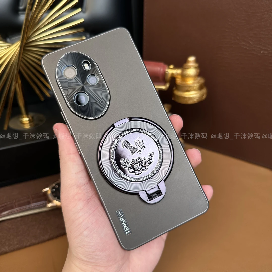 【一亿旋转支架】适用荣耀100Pro手机壳防摔散热高级感流光磨砂