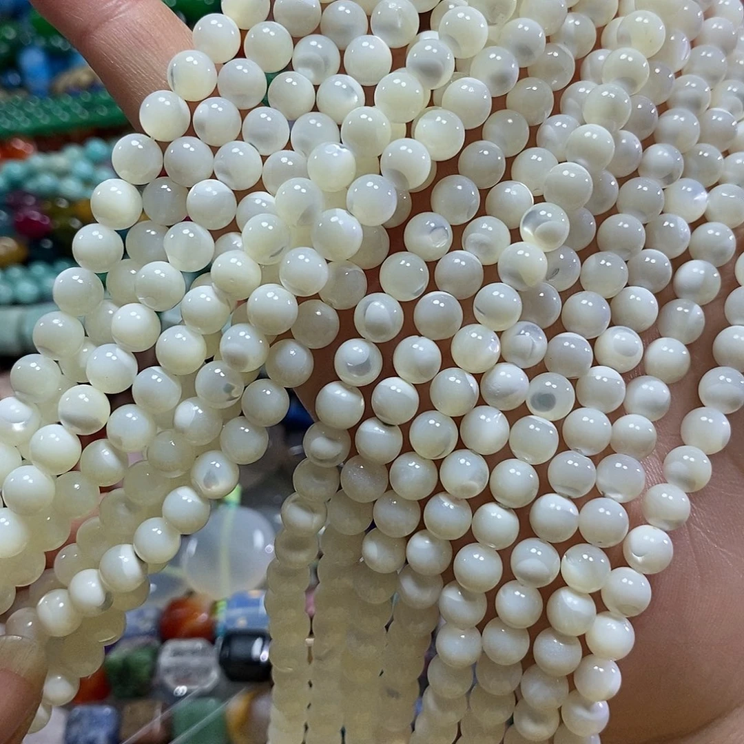 玛瑙/玉髓未镶嵌珠宝半成品贝珠一条塔6mm