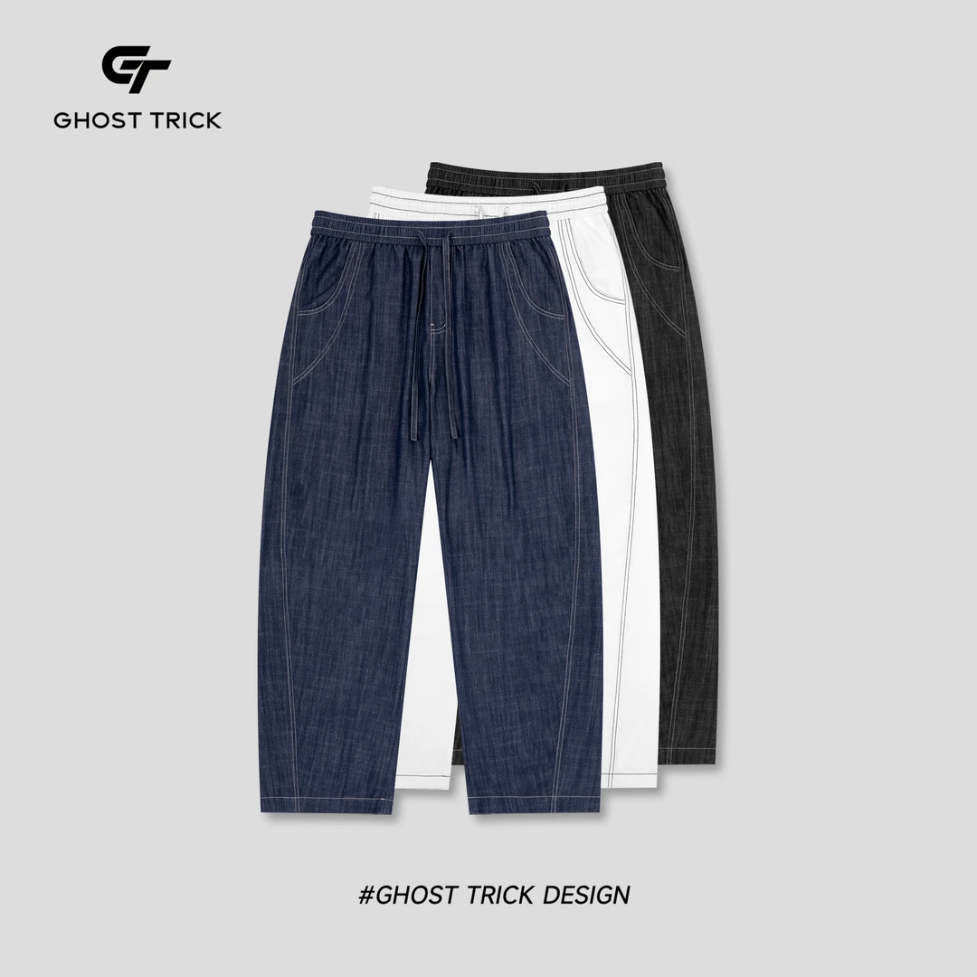 夏季薄款莱赛尔直筒简约亚麻休闲长裤 90298