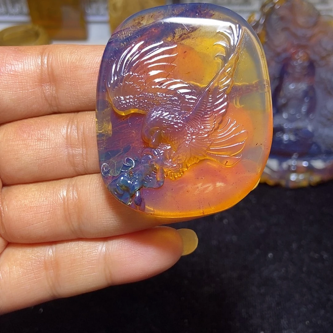 琥珀颈饰未镶嵌缅甸天然琥珀吊坠