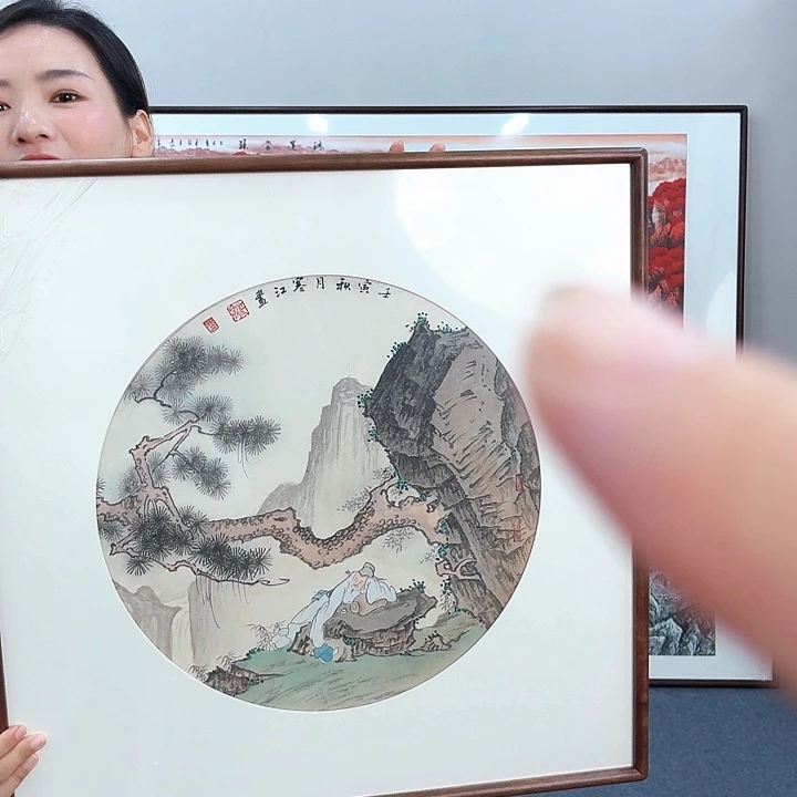 国画手绘作品60×60尺寸