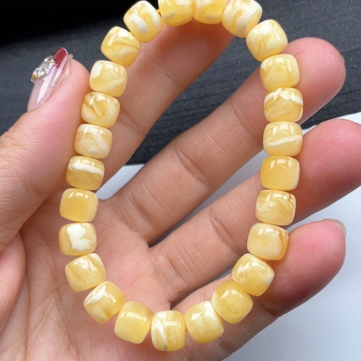 蜜蜡裸石未镶嵌蜜蜡手串