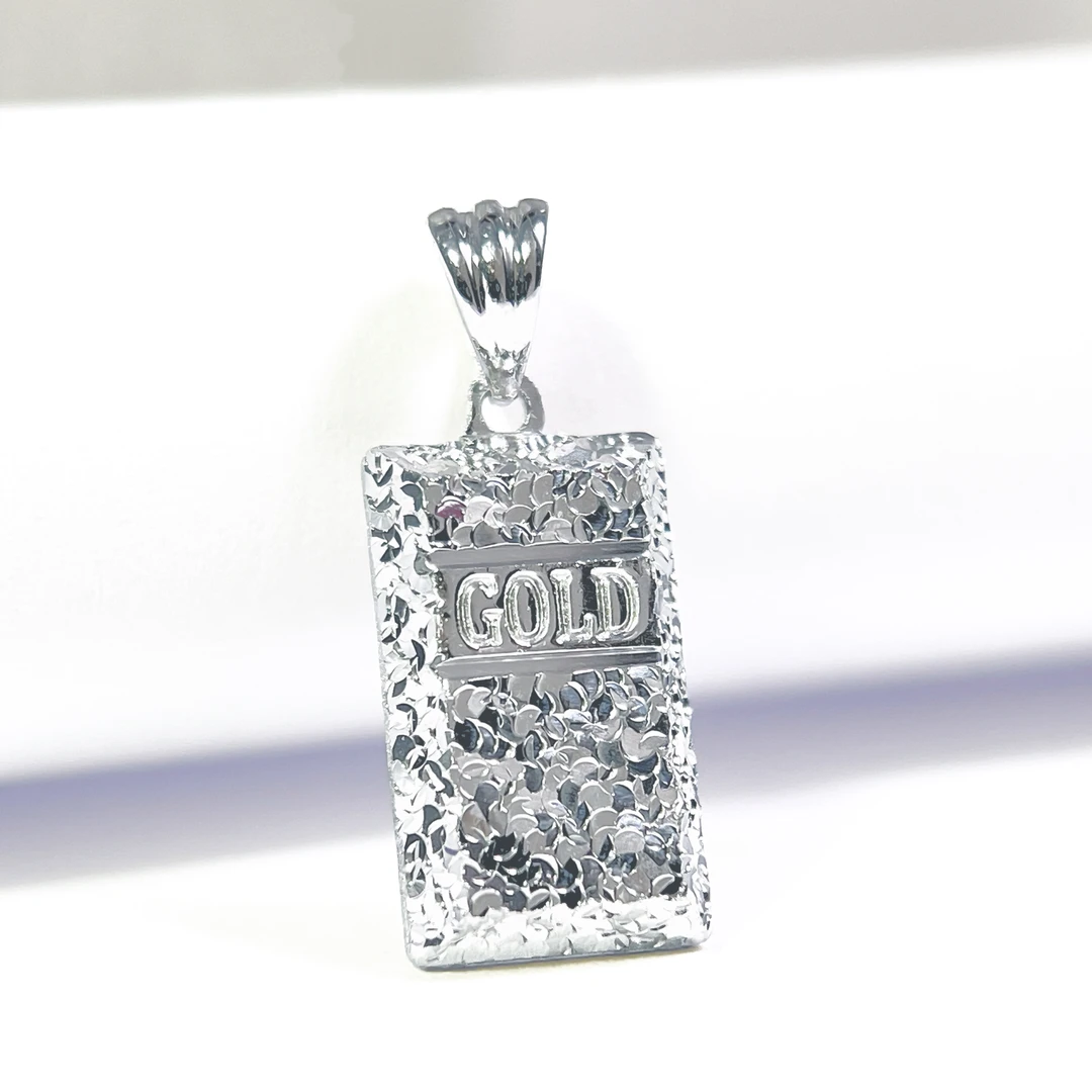 铂金Pt950吊坠 碎碎冰小金砖 暴富甜酷小众爆闪轻奢ins 单吊坠