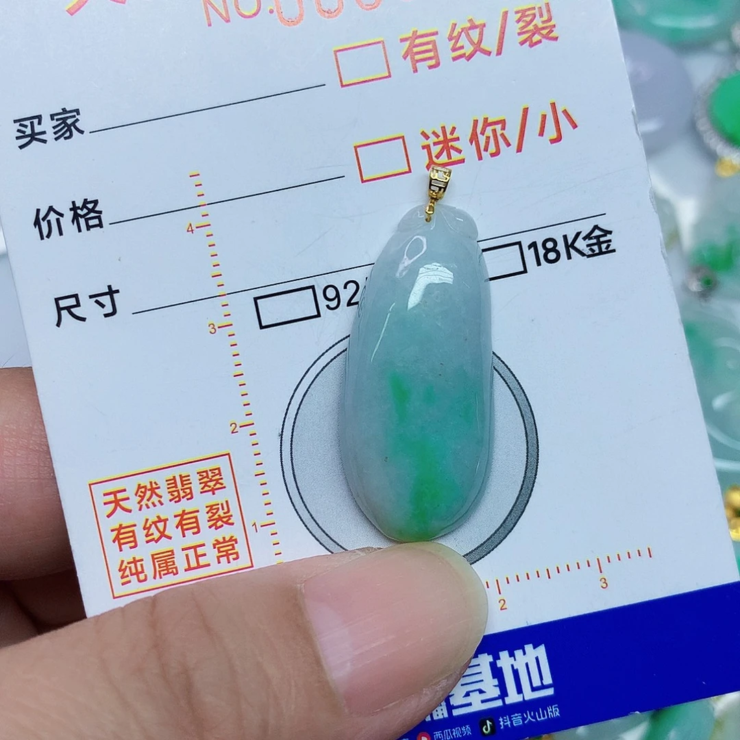 翡翠18K金镶嵌颈饰3455886