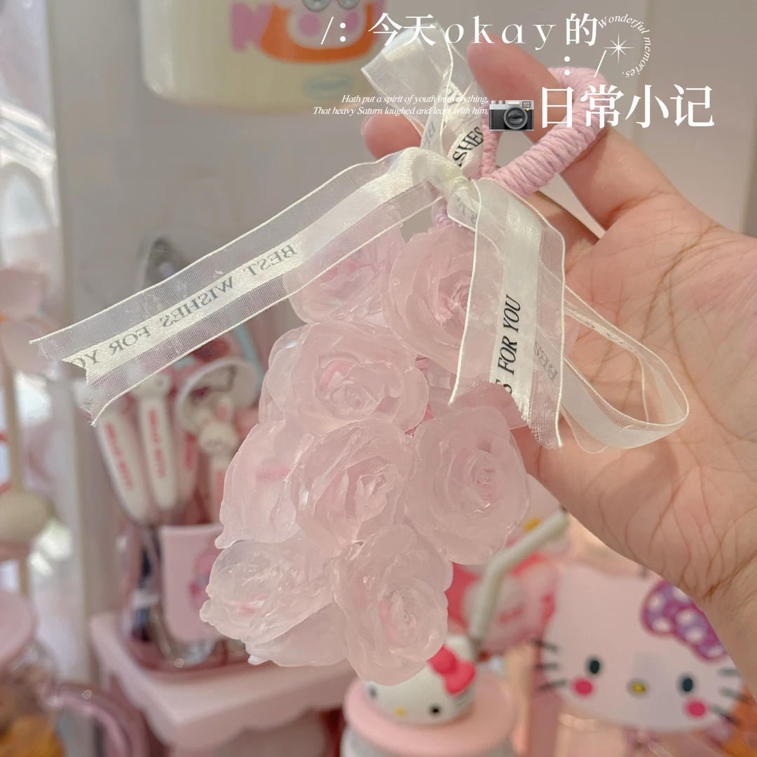 创意手工水晶玫瑰花香熏皂可沐浴洗手可作车载香薰伴手礼熏皂挂件