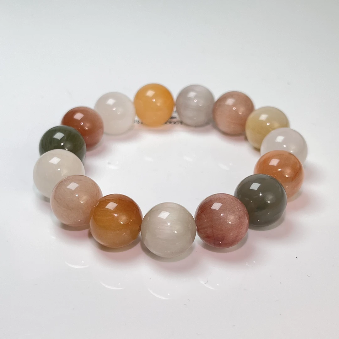 晶匠彩兔毛手串13mm+多样性发一 简约