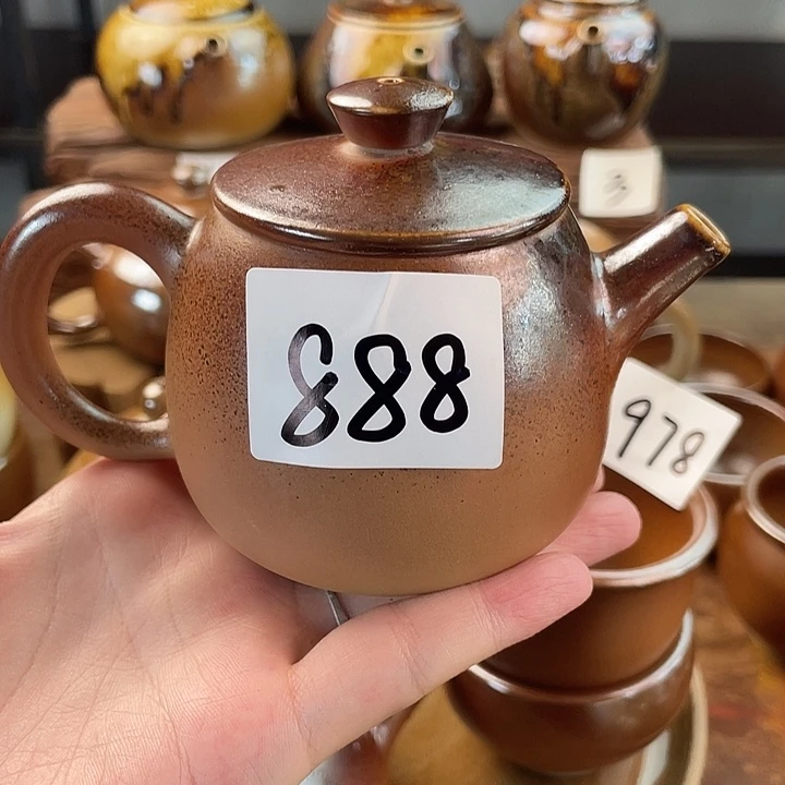 用***7建水紫陶白泥柴烧壶