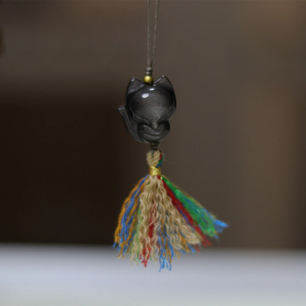 黑曜石小狐狸手机挂