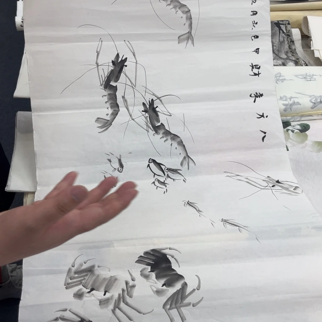 国画绘画作品多次