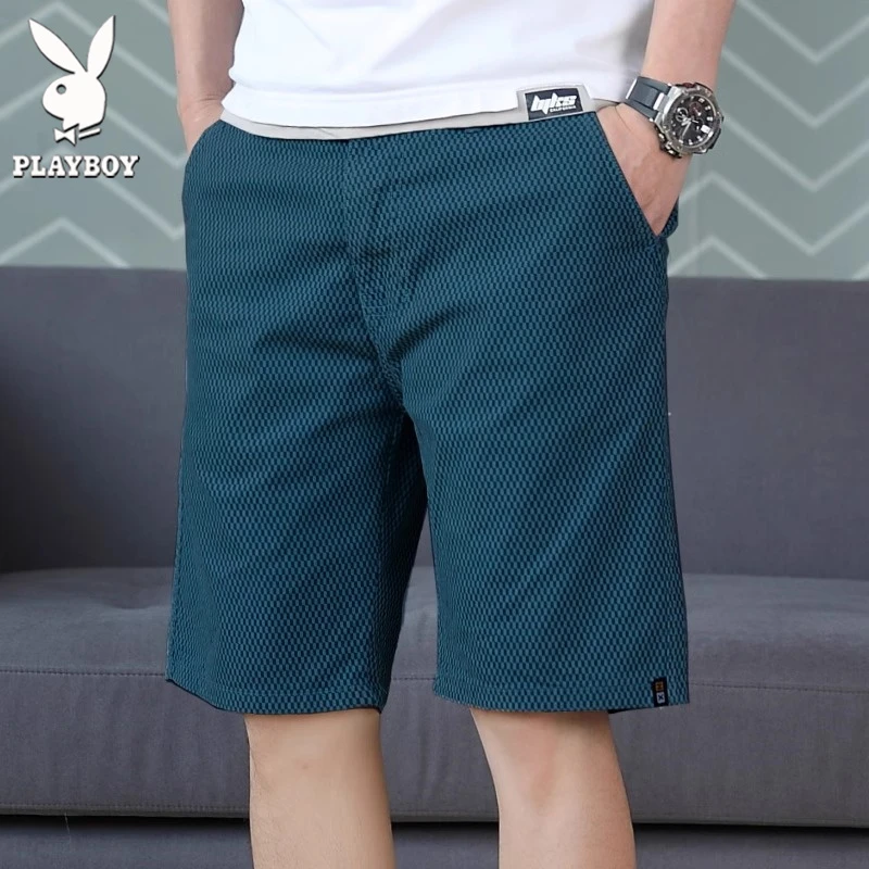 花花公子夏季新款男士时尚潮流休闲百搭宽松透气休闲短裤五分裤男