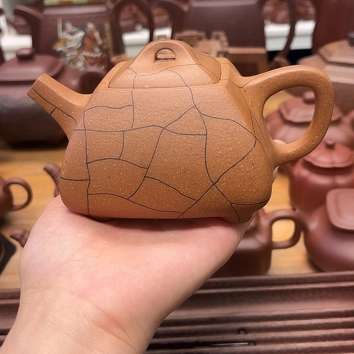 茶壶紫砂冰纹石瓢360cc