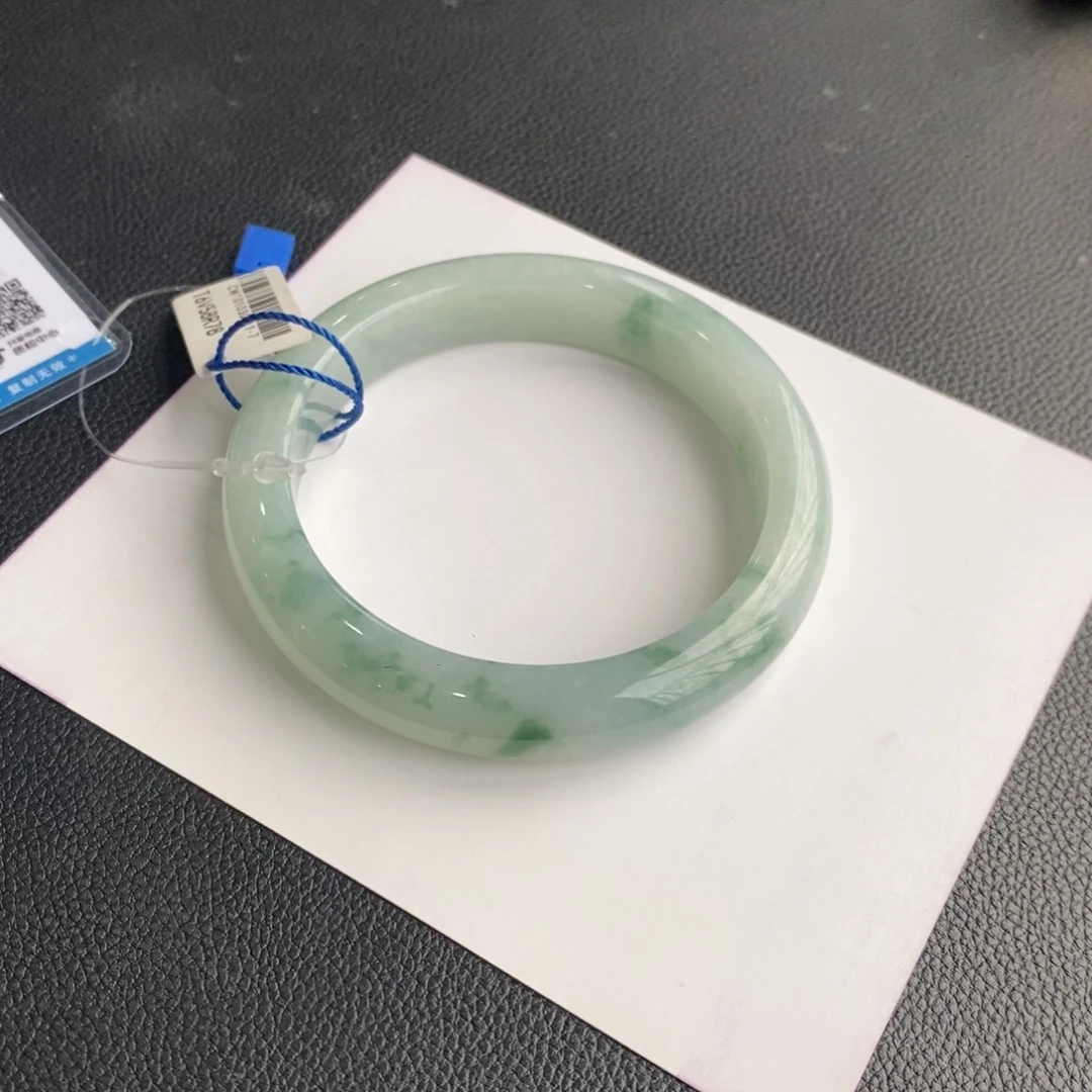 翡翠未镶嵌手镯5号58正圈