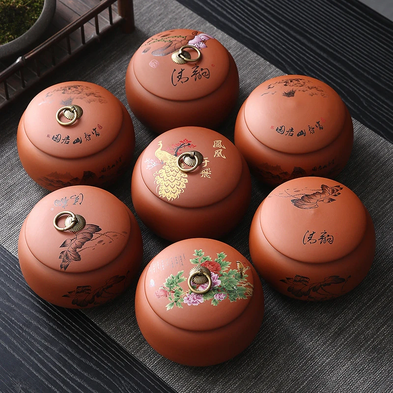 茶叶罐陶瓷白茶大红袍绿茶黑茶 中号送礼醒茶密封罐瓷罐