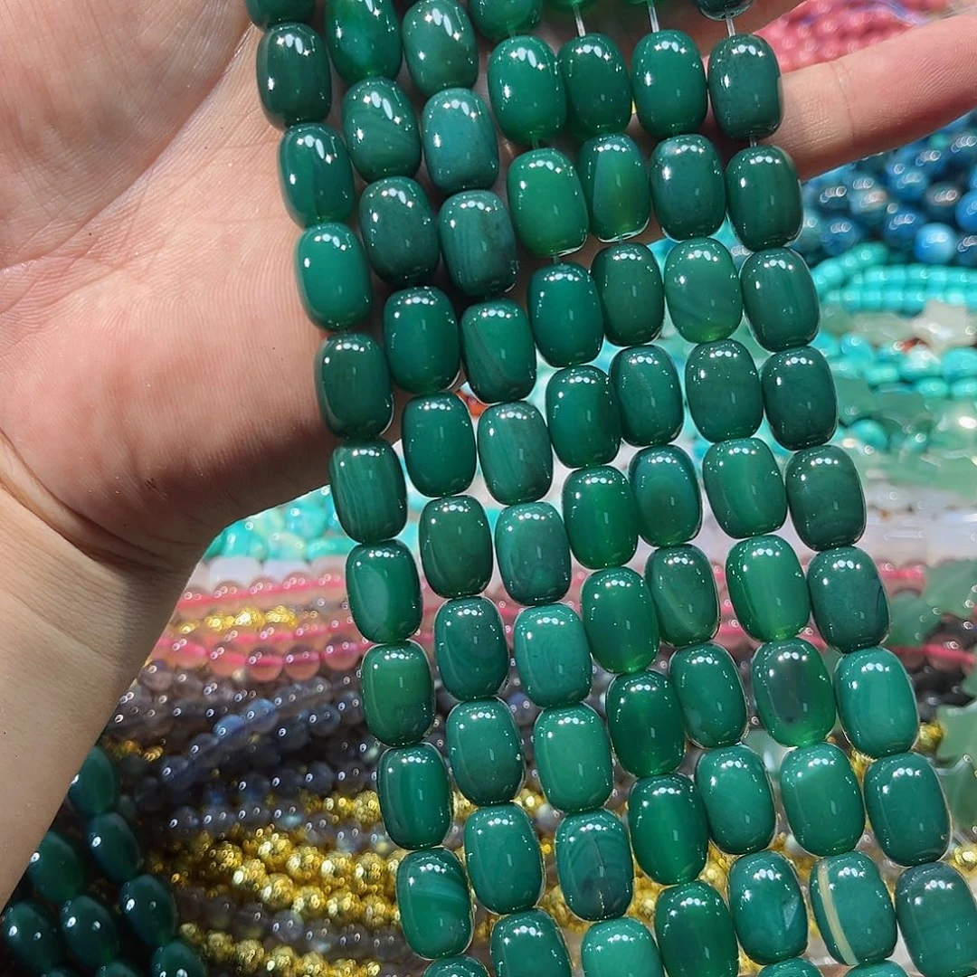 玛瑙/玉髓合金珠宝半成品玛瑙一条10x13mm