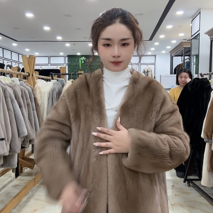 貂皮大衣外套韩版修身