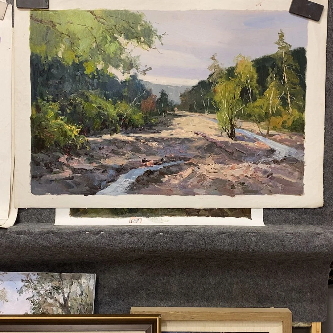 绘***室油画风景油画尺寸60/90