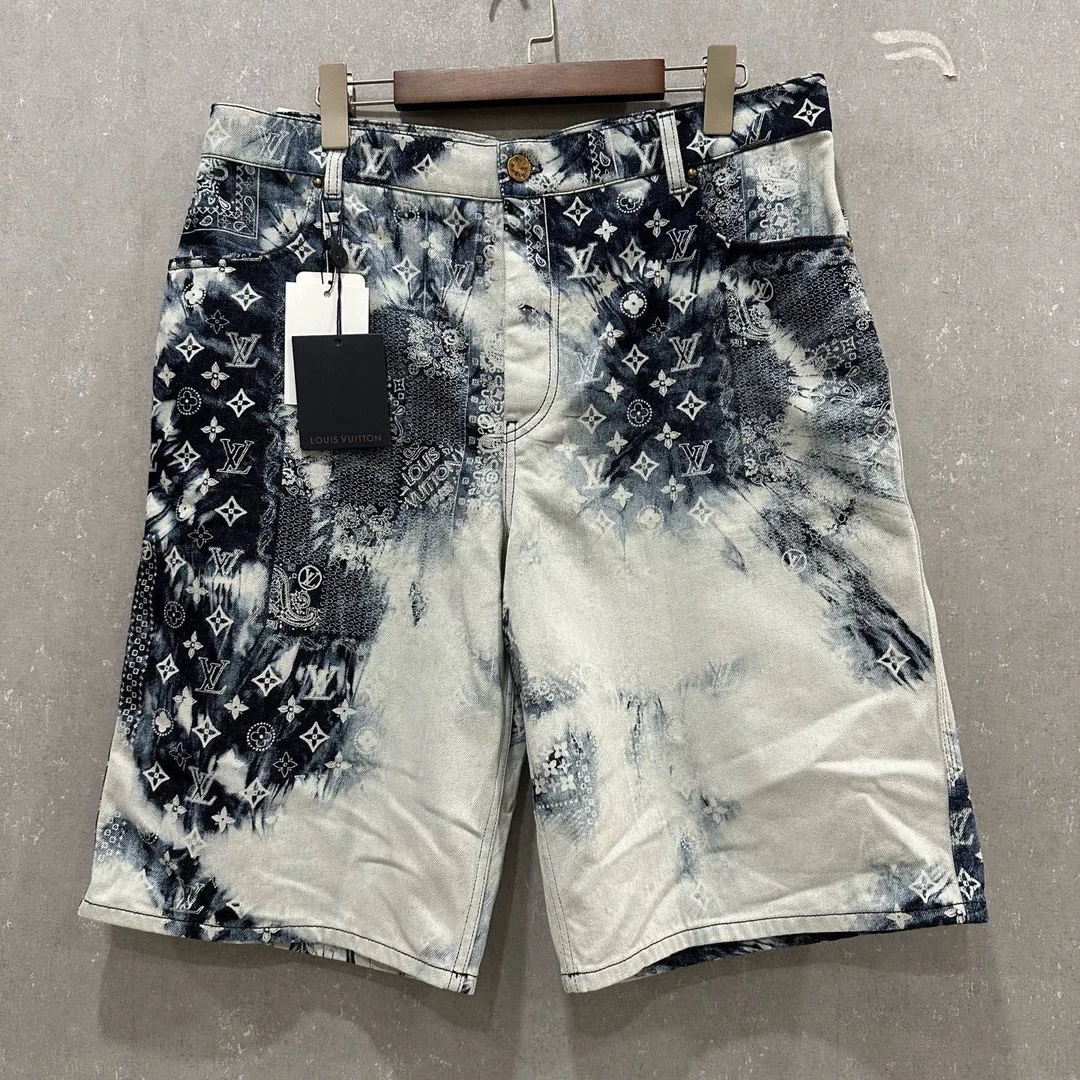 未使用 LouisVuitton/路易威登 满印logo腰果花短裤36码/004262