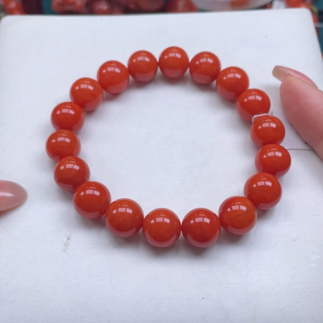 南红玛瑙未镶嵌川料南红满肉单圈11+mm